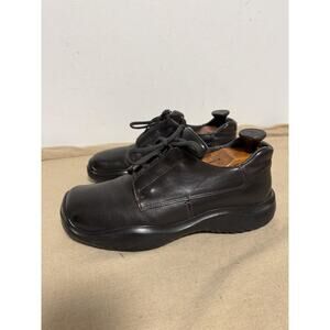Prada Shoes Mens Size 8.5 Brown Leather Derby Comfort Lace Up Made in Italy